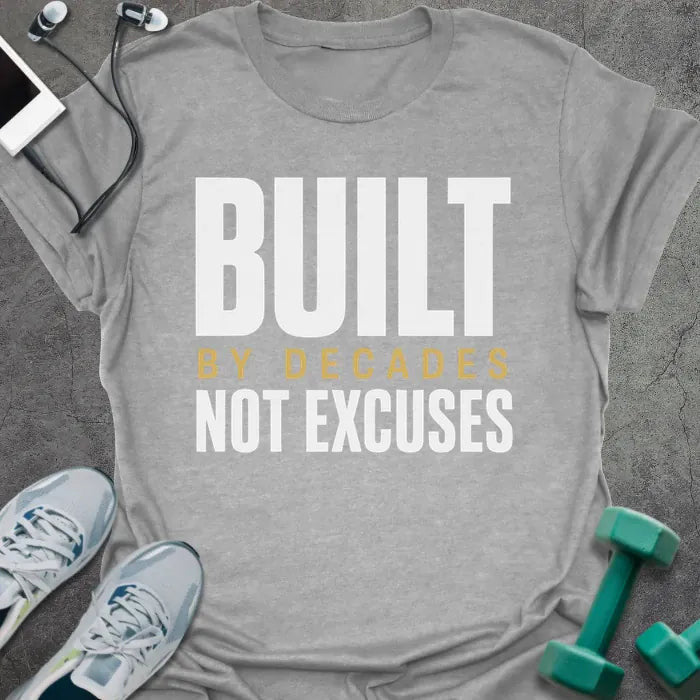 Decades Built T-Shirt Gift For Gym Lover