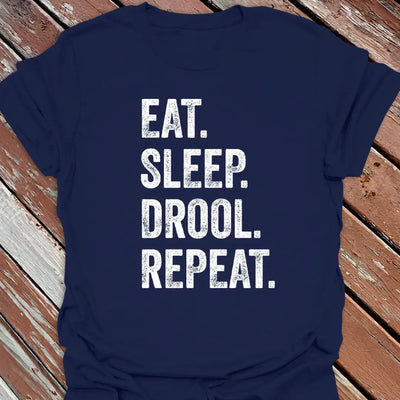 Drool Repeat T-Shirt - Dog Graphic Tee - Gift for Dog Lovers - Unisex