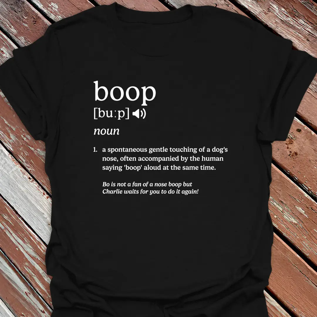 Boop Definition T-Shirt - Dog Graphic Tee - Gift for Dog Lovers - Unisex