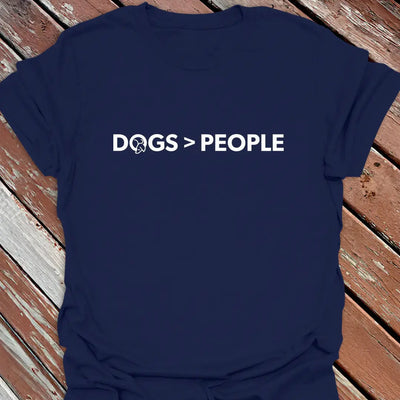 Dogs > People T-Shirt - Dog Graphic Tee - Gift for Dog Lovers - Unisex