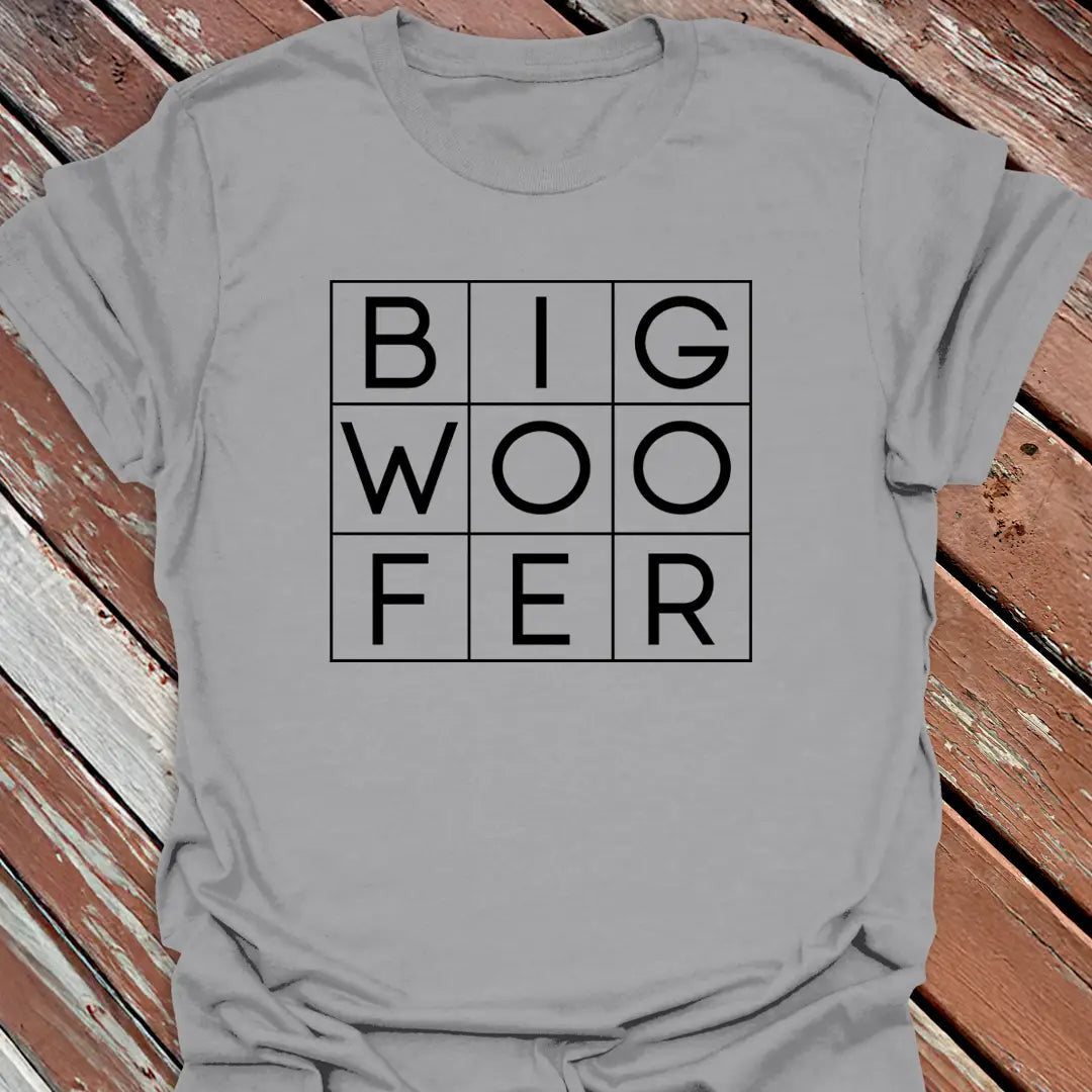 Big Woofer Boxed T-Shirt - Dog Graphic Tee - Gift for Dog Lovers - Unisex