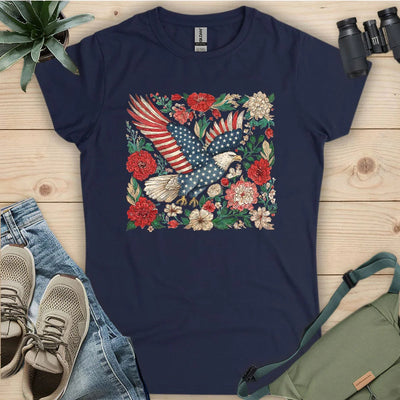 Eagle Of 4th Of July Women's T-Shirt - Bird Graphic Tee - Gift for Bird Lovers