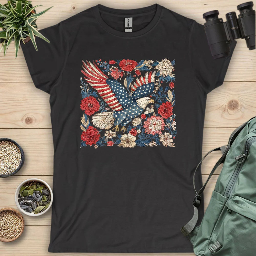 Eagle Of 4th Of July Women's T-Shirt - Bird Graphic Tee - Gift for Bird Lovers