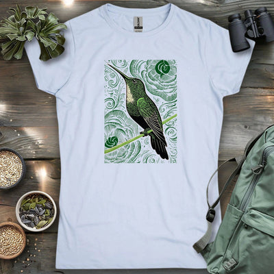 Green Hummingbird Women's T-Shirt - Bird Graphic Tee - Gift for Bird Lovers
