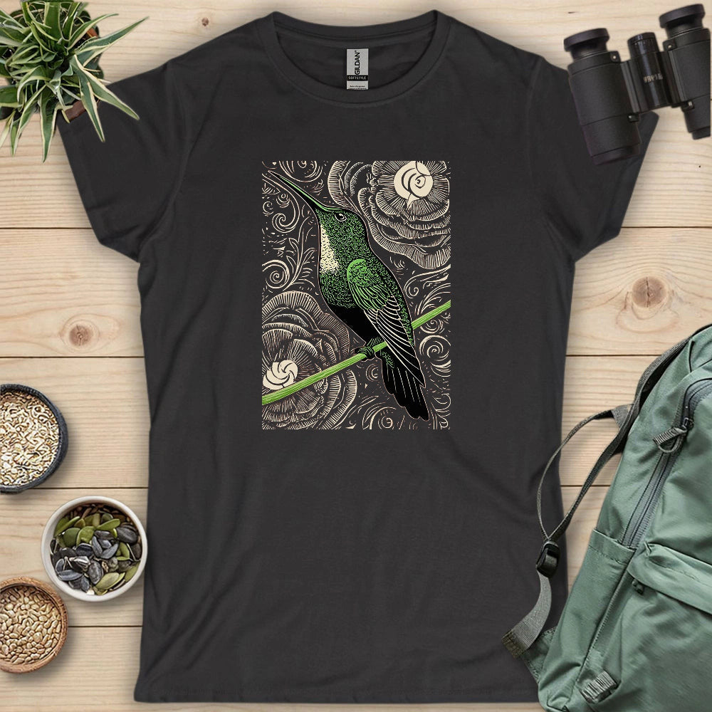 Green Hummingbird Women's T-Shirt - Bird Graphic Tee - Gift for Bird Lovers