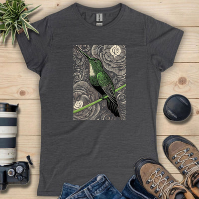 Green Hummingbird Women's T-Shirt - Bird Graphic Tee - Gift for Bird Lovers