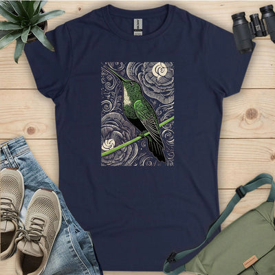 Green Hummingbird Women's T-Shirt - Bird Graphic Tee - Gift for Bird Lovers