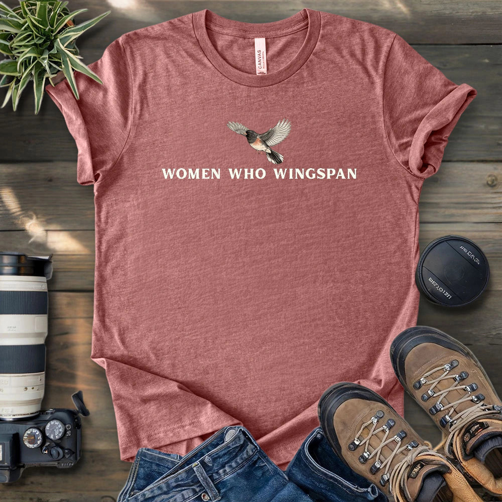 Women Who Wingspan T-Shirt - Bird Graphic Tee - Gift for Bird Lovers - Unisex