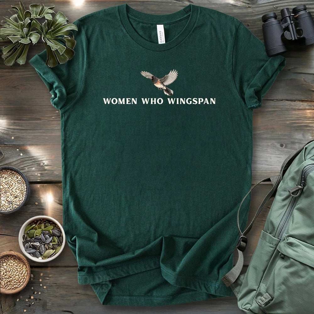 Women Who Wingspan T-Shirt - Bird Graphic Tee - Gift for Bird Lovers - Unisex