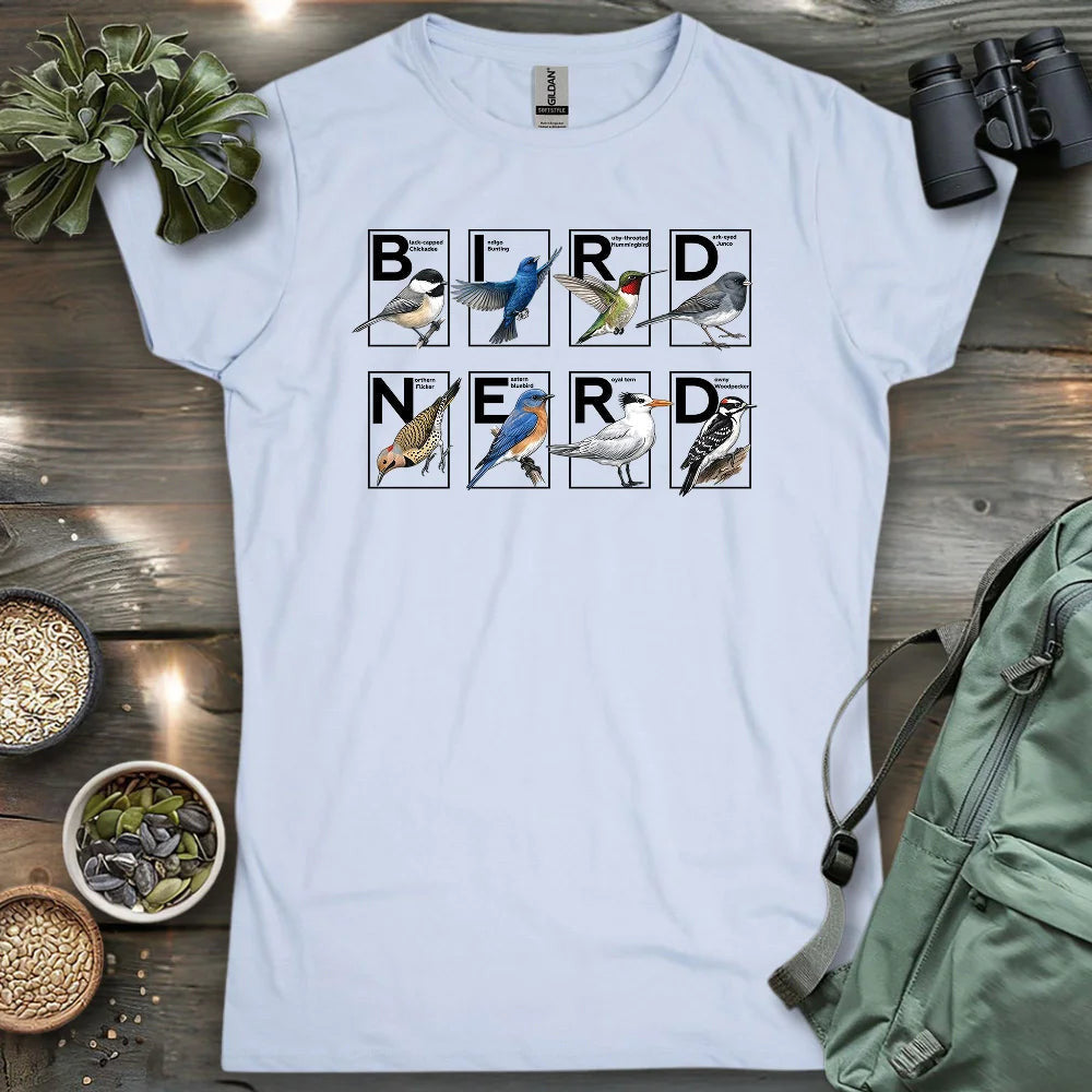 Bird Nerd Shirt Women's T-Shirt - Graphic Tee - Gift for Bird Lovers