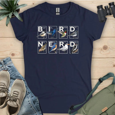 Bird Nerd Shirt Women's T-Shirt - Graphic Tee - Gift for Bird Lovers