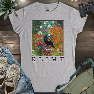 Klimt Blackbird Women's T-Shirt - Bird Graphic Tee - Gift for Bird Lovers