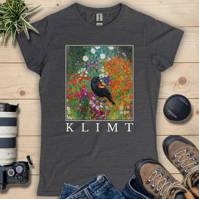 Klimt Blackbird Women's T-Shirt - Bird Graphic Tee - Gift for Bird Lovers