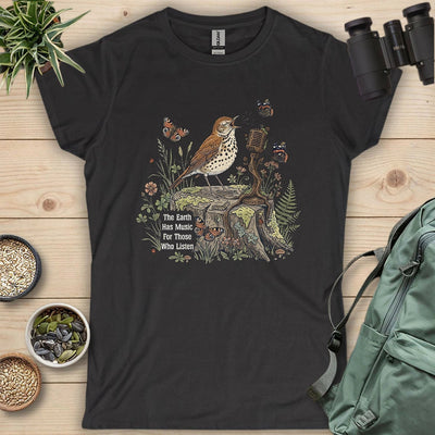 Earth Song Women's T-Shirt - Bird Graphic Tee - Gift for Bird Lovers