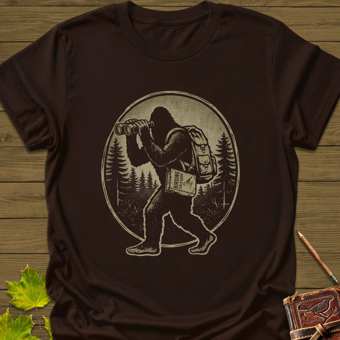 Bigfoot Birder T-Shirt - Bird Graphic Tee - Gift for Bird Lovers - Unisex
