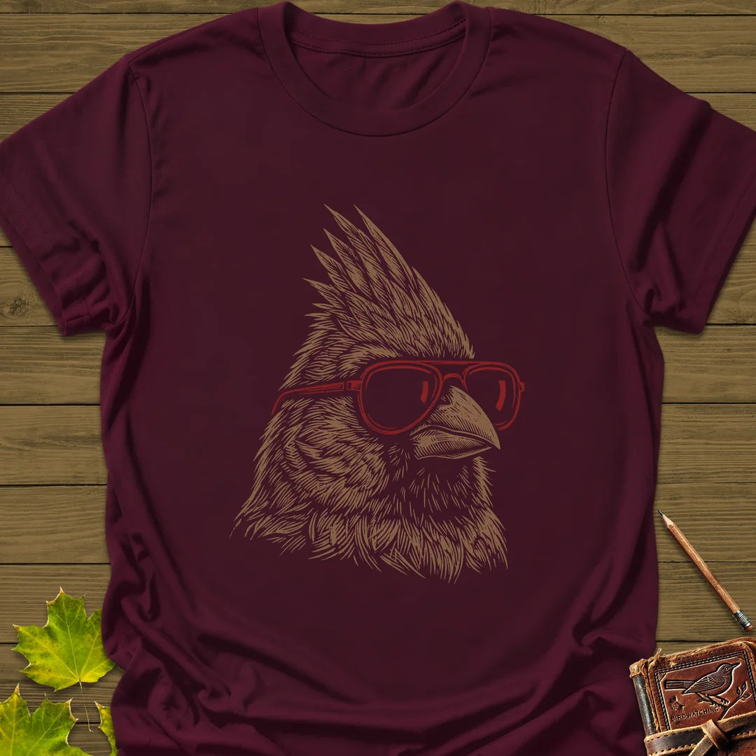 Cool Cardinal T-Shirt - Bird Graphic Tee - Gift for Bird Lovers - Unisex
