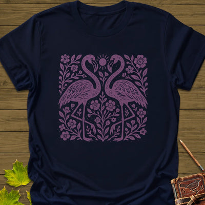 Flamingo Boho Print T-Shirt - Bird Graphic Tee - Gift for Bird Lovers - Unisex