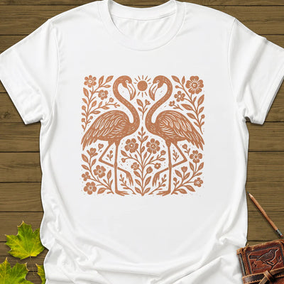 Flamingo Boho Print T-Shirt - Bird Graphic Tee - Gift for Bird Lovers - Unisex