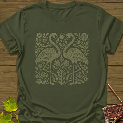 Flamingo Boho Print T-Shirt - Bird Graphic Tee - Gift for Bird Lovers - Unisex