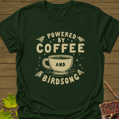 Coffee and Birdsong T-Shirt - Bird Graphic Tee - Gift for Bird Lovers - Unisex
