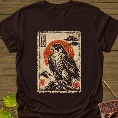 Falcon Japanese Art T-Shirt - Bird Graphic Tee - Gift for Bird Lovers - Unisex