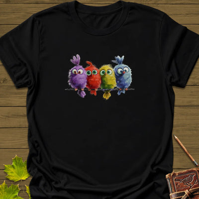 Feathered Friends T-Shirt - Bird Graphic Tee - Gift for Bird Lovers - Unisex