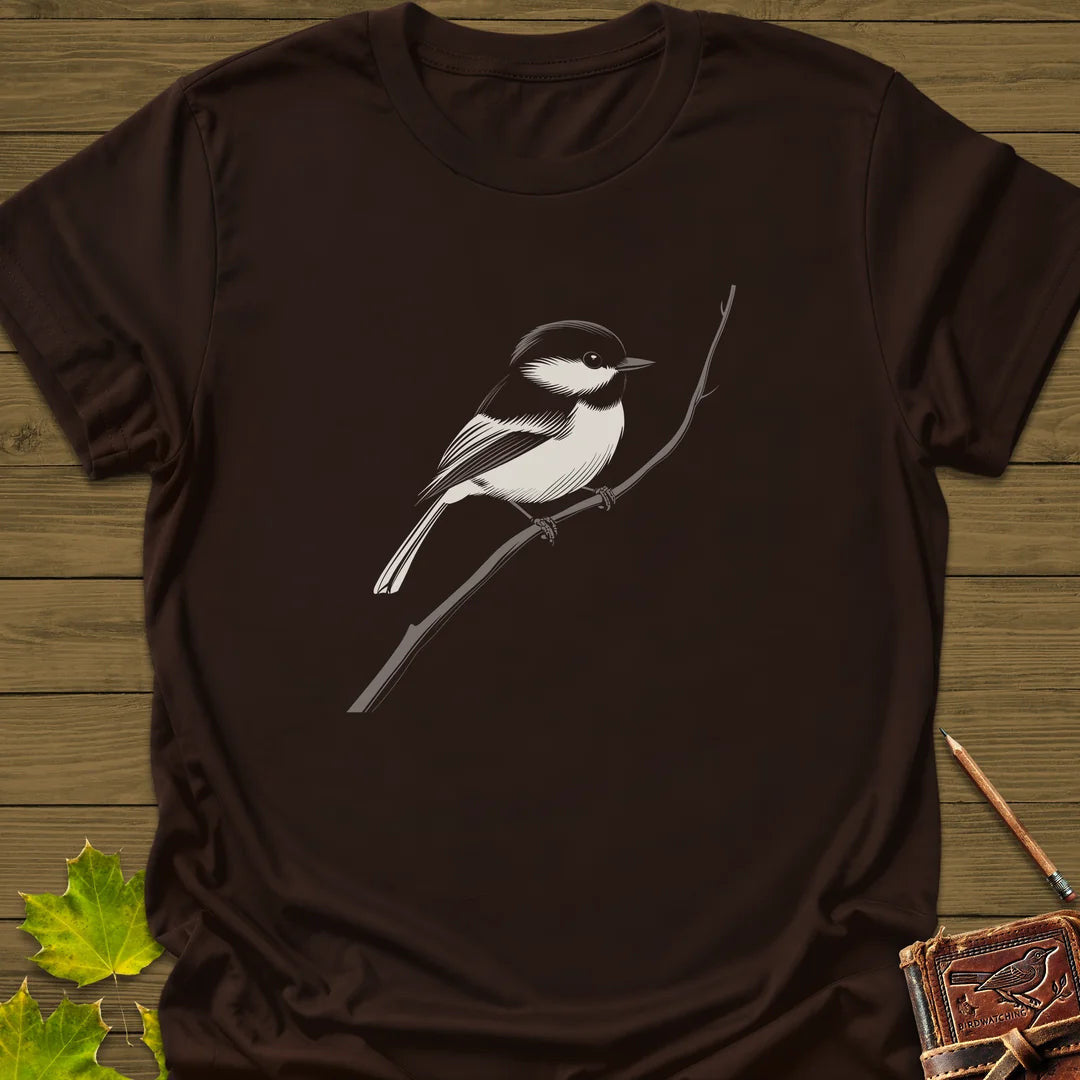 Black-Capped Chickadee T-Shirt - Bird Graphic Tee - Gift for Bird Lovers - Unisex