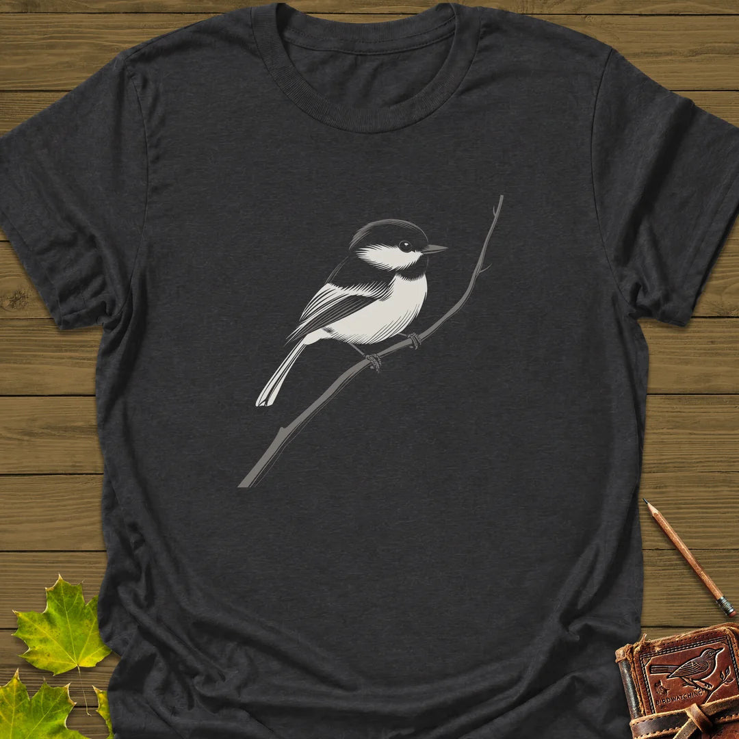 Black-Capped Chickadee T-Shirt - Bird Graphic Tee - Gift for Bird Lovers - Unisex