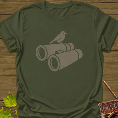 Bird on Bins T-Shirt - Graphic Tee - Gift for Bird Lovers - Unisex