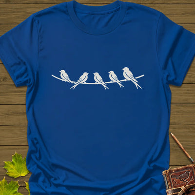Elegant Perch T-Shirt - Bird Graphic Tee - Gift for Bird Lovers - Unisex