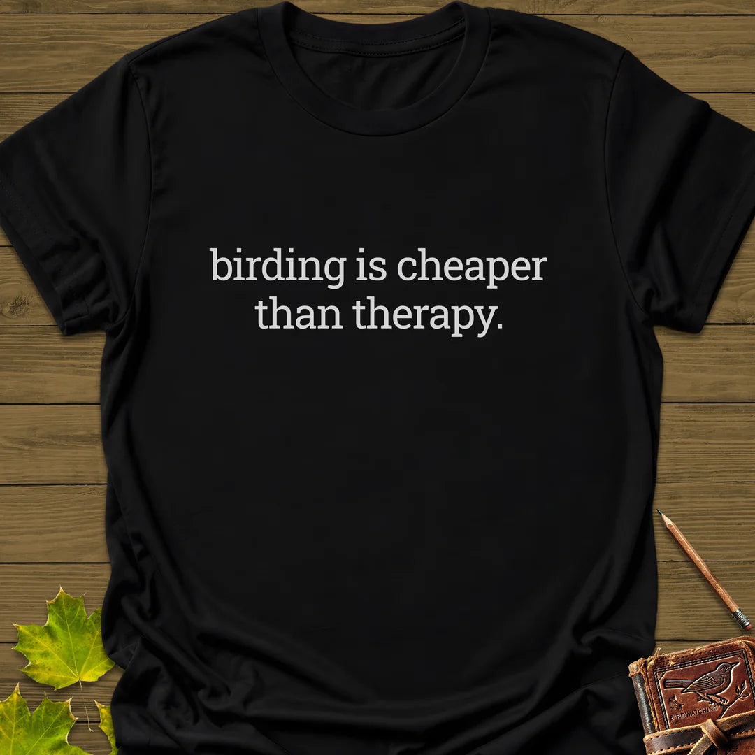 Birding Therapy T-Shirt - Bird Graphic Tee - Gift for Bird Lovers - Unisex