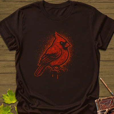 Northern Cardinal Art T-Shirt - Bird Graphic Tee - Gift for Bird Lovers - Unisex
