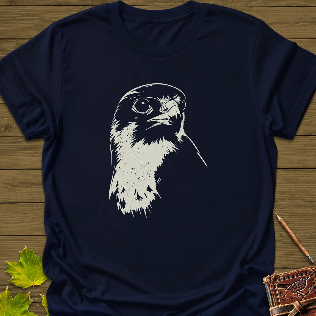 Falcon's Gaze T-Shirt - Bird Graphic Tee - Gift for Bird Lovers - Unisex