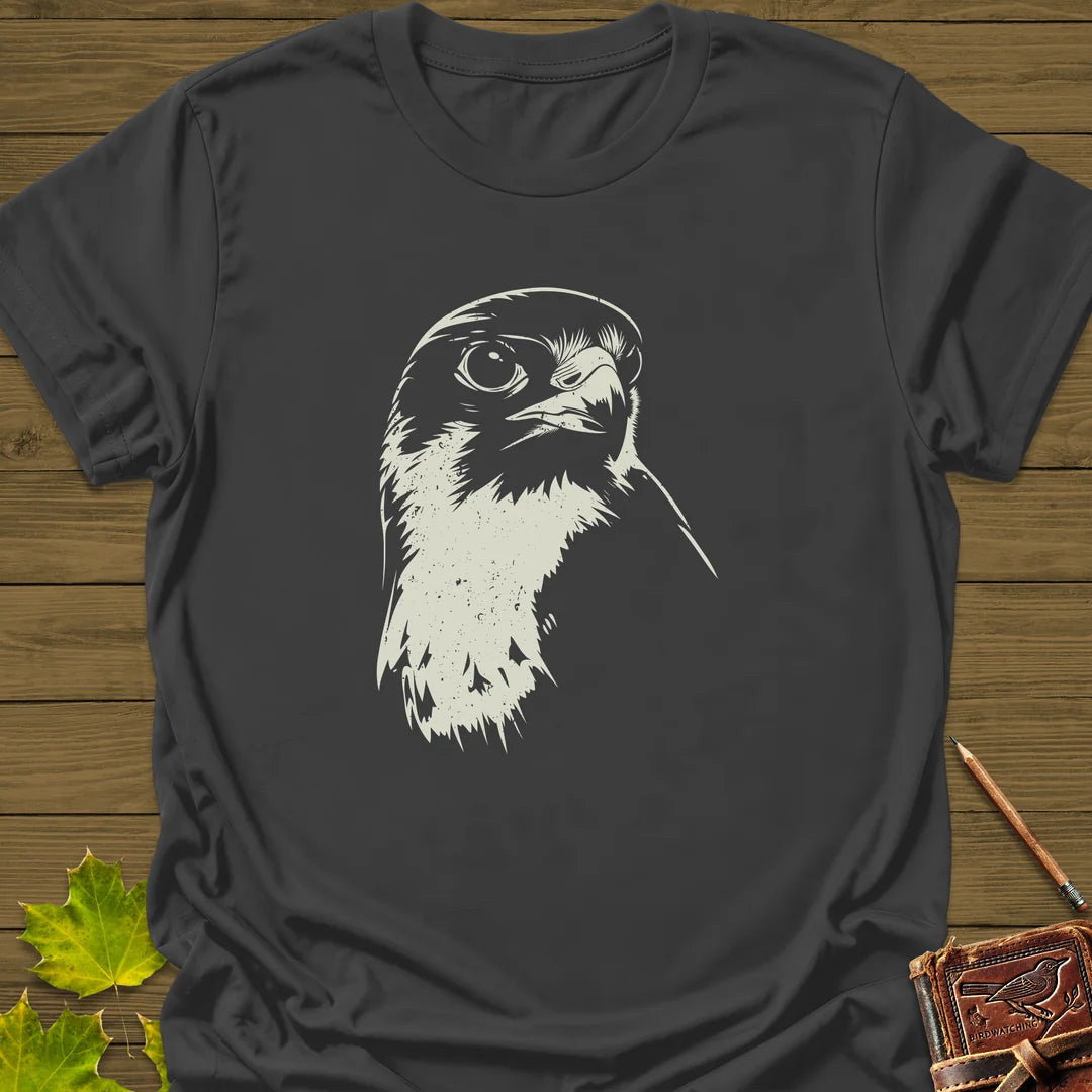 Falcon's Gaze T-Shirt - Bird Graphic Tee - Gift for Bird Lovers - Unisex