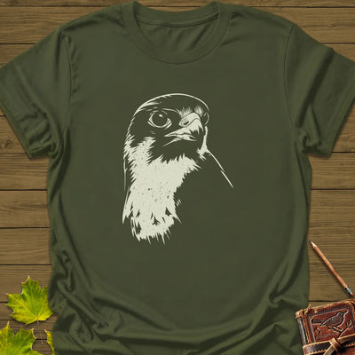 Falcon's Gaze T-Shirt - Bird Graphic Tee - Gift for Bird Lovers - Unisex
