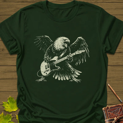 Eagle Guitar Hero T-Shirt - Bird Graphic Tee - Gift for Bird Lovers - Unisex