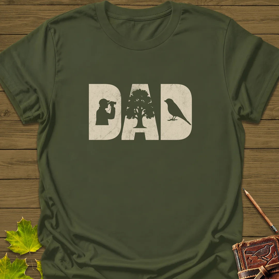 DAD Birder T-Shirt - Bird Graphic Tee - Gift for Bird Lovers - Unisex