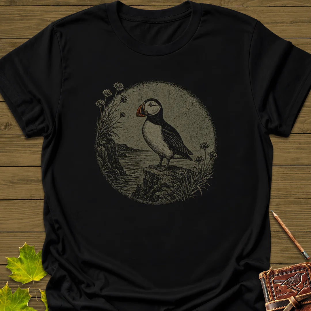 Cliff Puffin T-Shirt - Bird Graphic Tee - Gift for Bird Lovers - Unisex