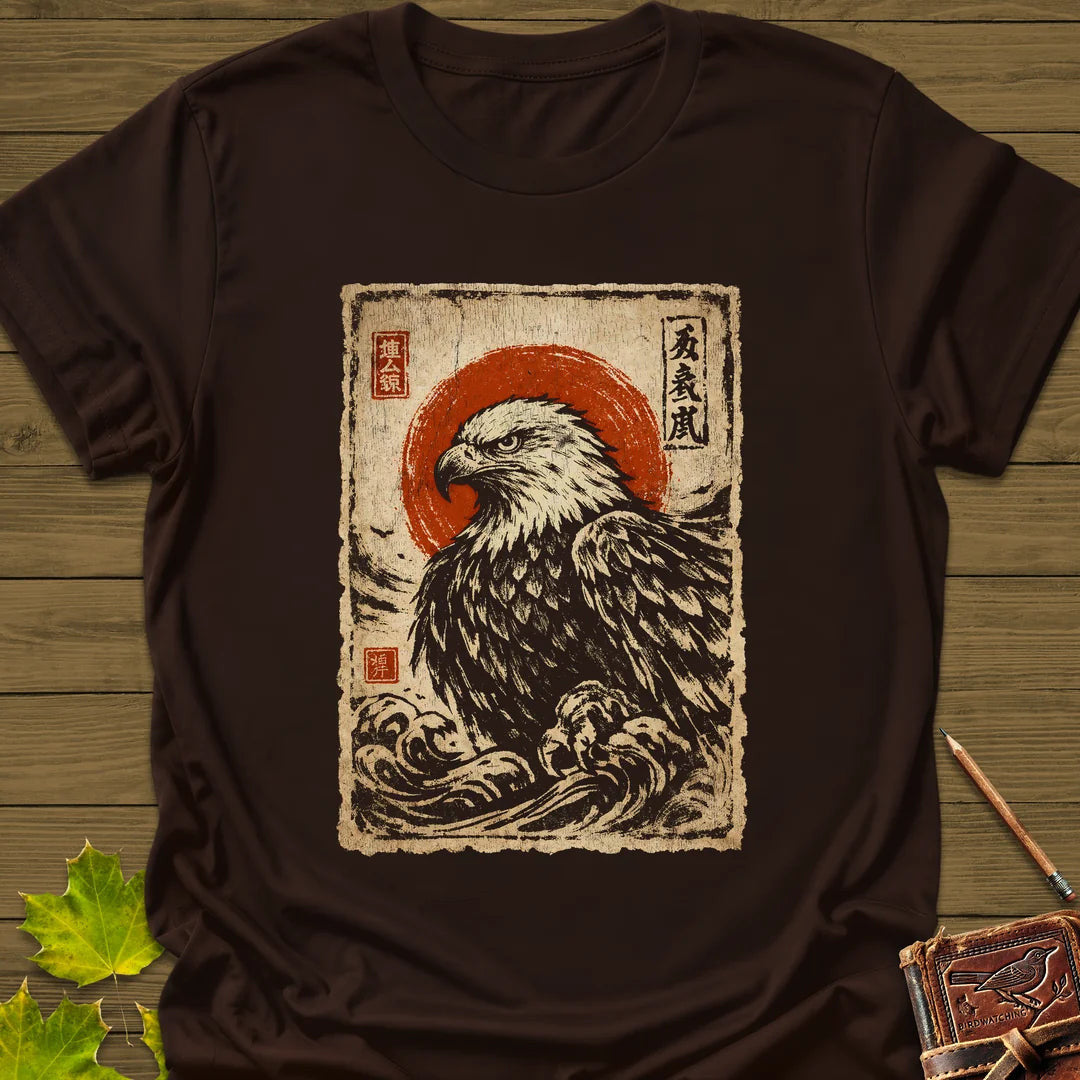 Eagle Japanese Art T-Shirt - Bird Graphic Tee - Gift for Bird Lovers - Unisex