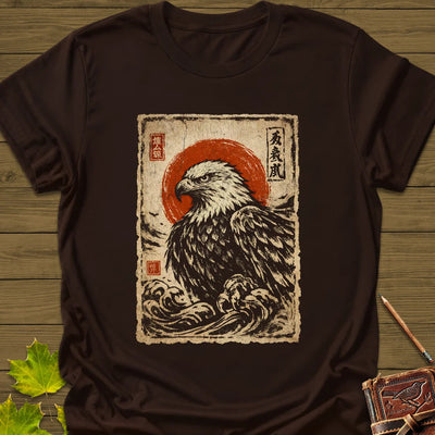 Eagle Japanese Art T-Shirt - Bird Graphic Tee - Gift for Bird Lovers - Unisex