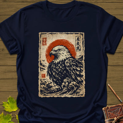 Eagle Japanese Art T-Shirt - Bird Graphic Tee - Gift for Bird Lovers - Unisex