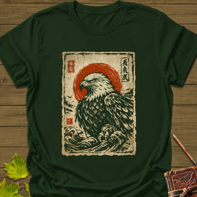 Eagle Japanese Art T-Shirt - Bird Graphic Tee - Gift for Bird Lovers - Unisex
