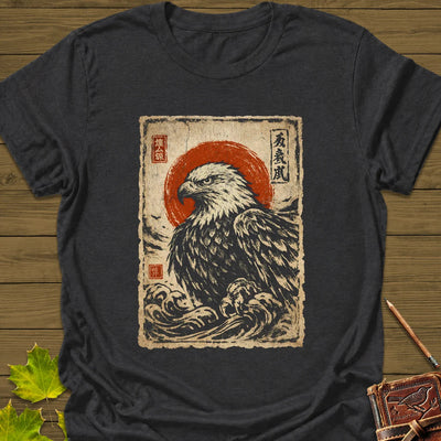 Eagle Japanese Art T-Shirt - Bird Graphic Tee - Gift for Bird Lovers - Unisex
