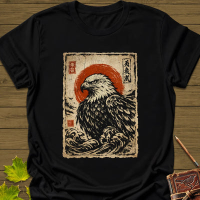 Eagle Japanese Art T-Shirt - Bird Graphic Tee - Gift for Bird Lovers - Unisex