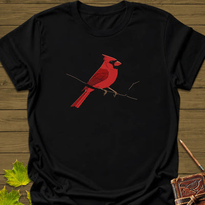 Crimson Perch T-Shirt - Bird Graphic Tee - Gift for Bird Lovers - Unisex