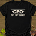Chief Egret Observer T-Shirt - Bird Graphic Tee - Gift for Bird Lovers - Unisex