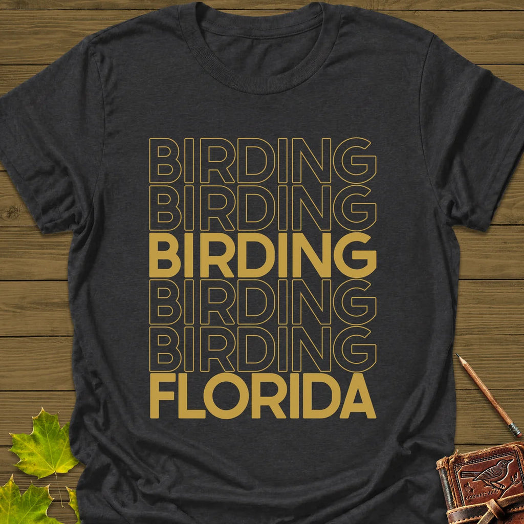Birding Florida T-Shirt - Bird Graphic Tee - Gift for Bird Lovers - Unisex