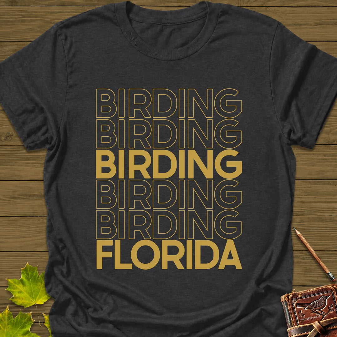 Birding Florida T-Shirt - Bird Graphic Tee - Gift for Bird Lovers - Unisex