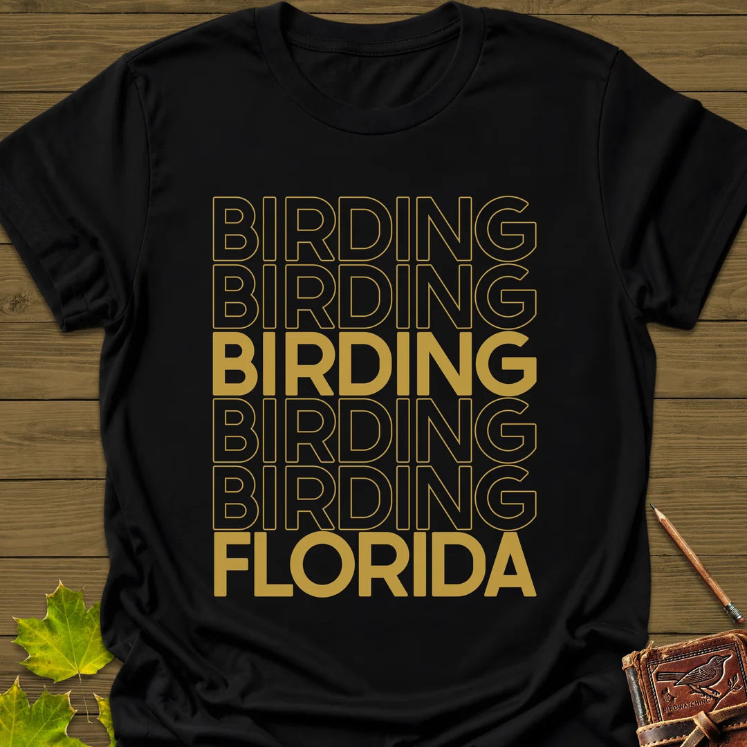 Birding Florida T-Shirt - Bird Graphic Tee - Gift for Bird Lovers - Unisex