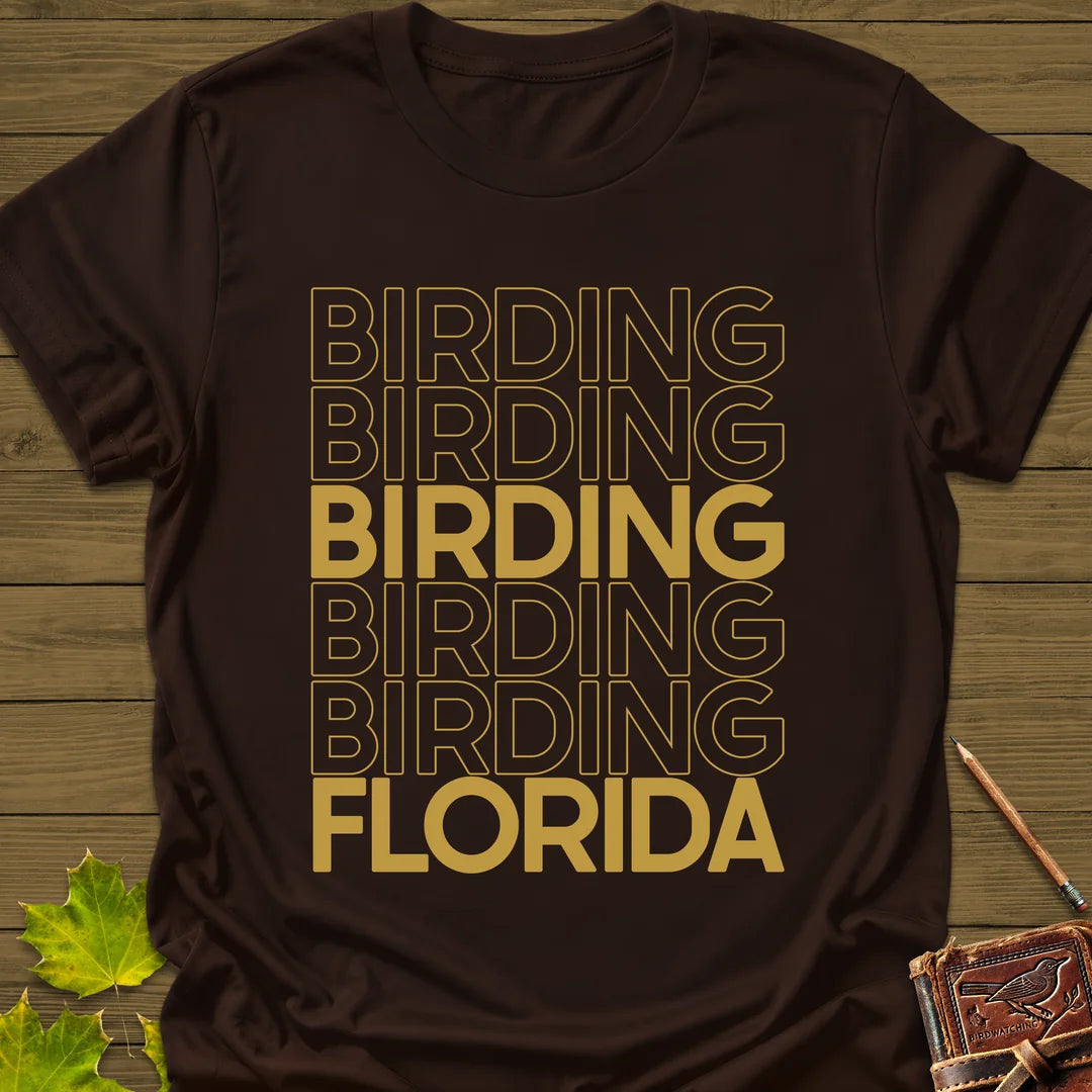 Birding Florida T-Shirt - Bird Graphic Tee - Gift for Bird Lovers - Unisex